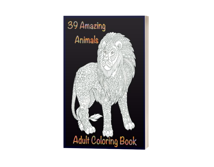 39 Amazing Animals: Adult Coloring Book