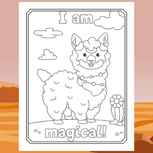 Llama Coloring Book - I am Magical