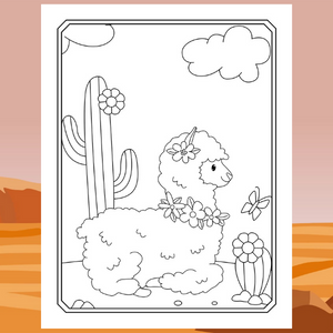 Llama Coloring Book - Llama Arizona