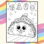 Taco - Kawaii Food Coloring Book for Kids