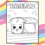 Bread - Kawaii Food Coloring Book for Kids