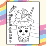 Milkshake - Kawaii Food Coloring Book for Kids