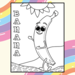 Banana - Kawaii Food Coloring Book for Kids