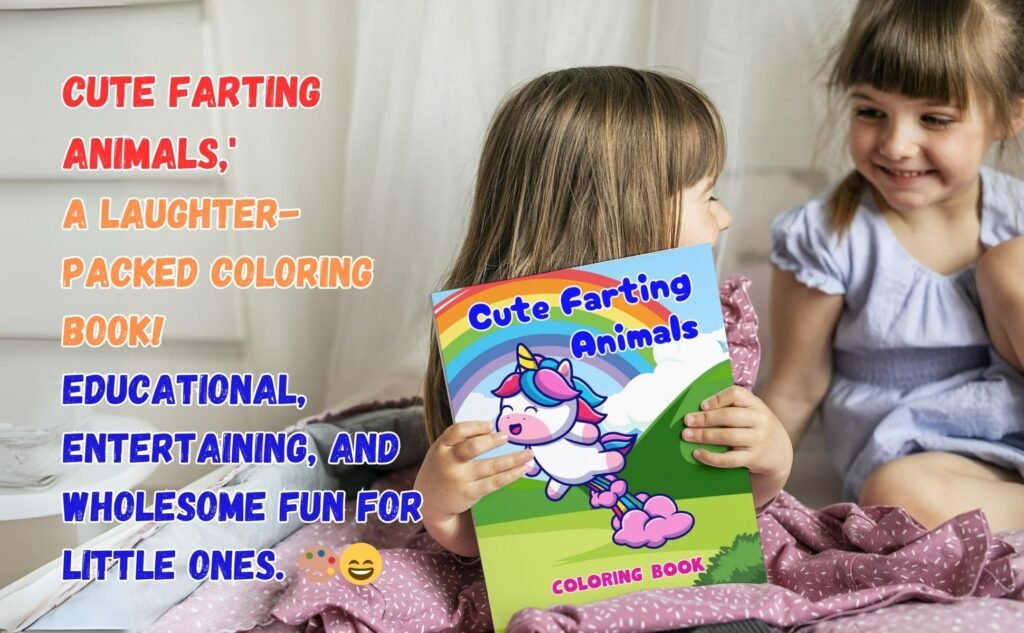 Cute Farting Animals: Coloring Book for Kids