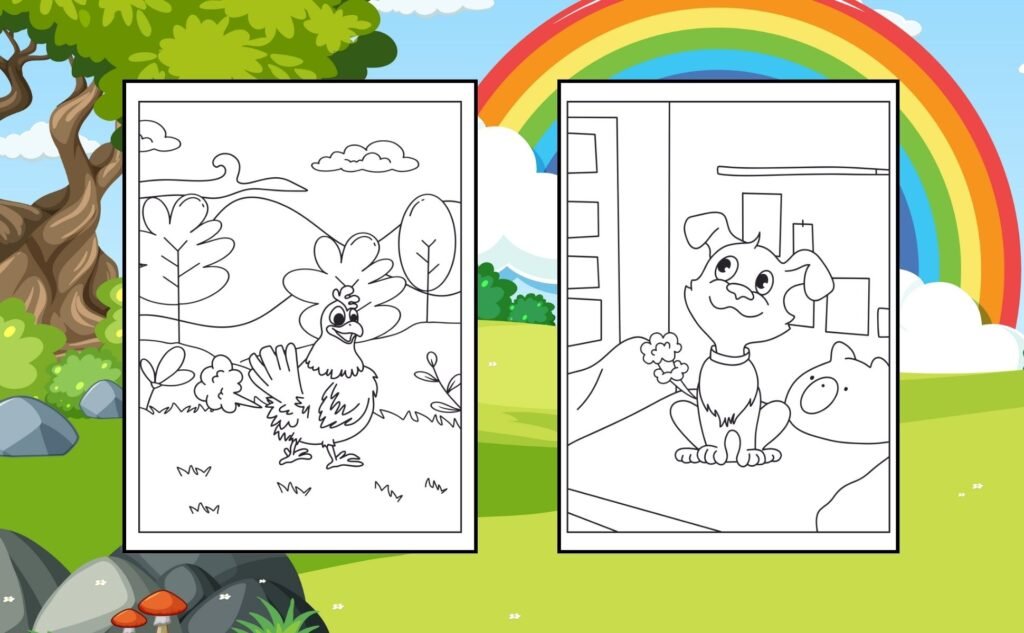 Cute Farting Animals: Coloring Book