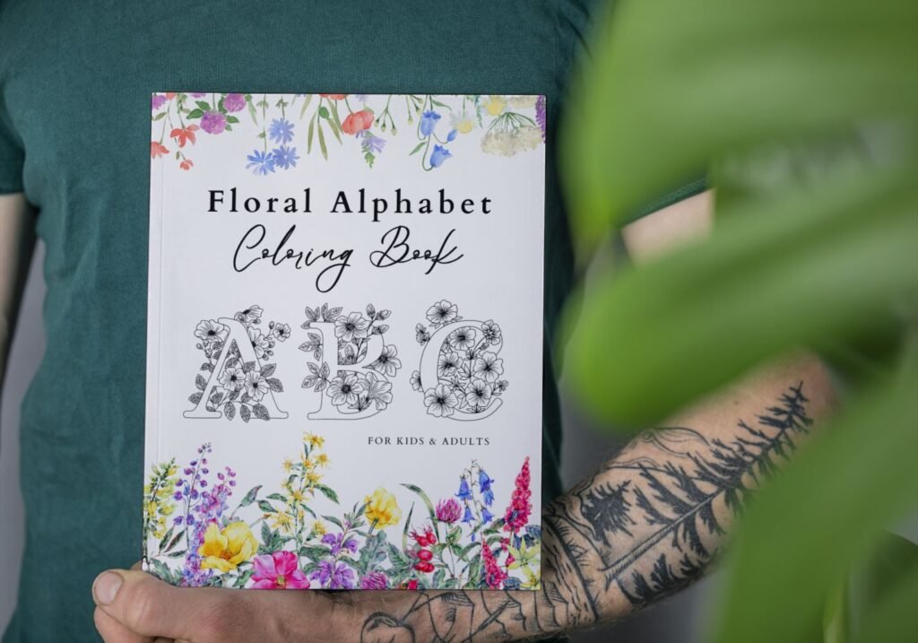 ABC Floral Alphabet Coloring Book