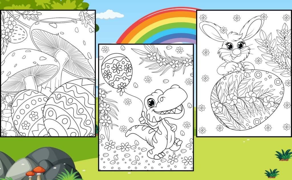 Cute Easter Animals Coloring Book for Kids