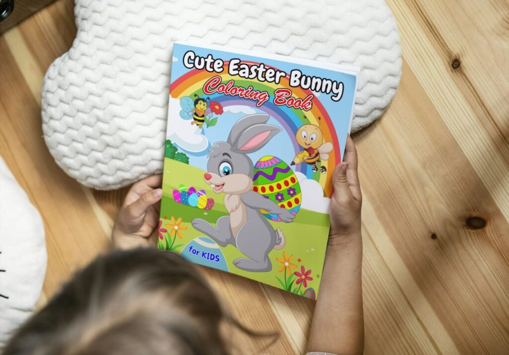 Cute Easter Bunny Coloring Book for Kids: Funny Bunnies in the Spring Forest - Coloring Pages for Kids Ages 4-8, Featuring Easter Eggs, Carrots, Flowers, and Whimsical Adventures!