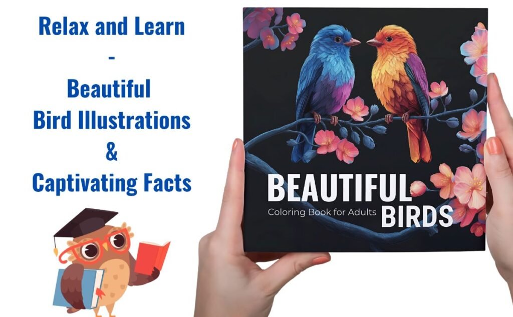 Beautiful Birds coloring Book for adults