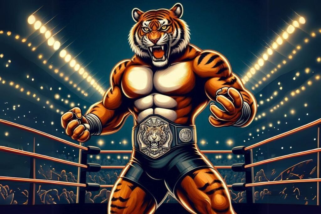 wrestling tiger