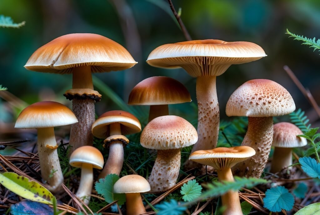 mushroom shapes inspiring illustration and design