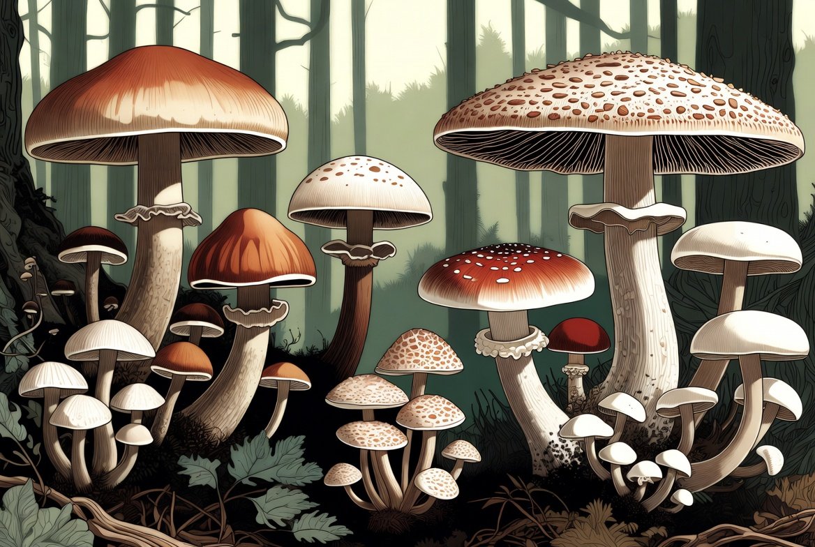 Symbolic Mushrooms in the Forest